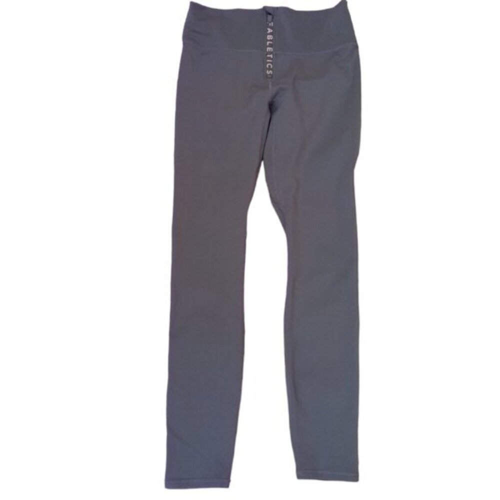 Fabletics zippered olive athletic leggings sz S/M - Picture 3 of 9